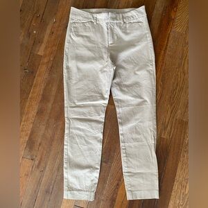 Old Navy High-Rise Tan Pixie Ankle Length Work Business Casual Neutral Pants 6